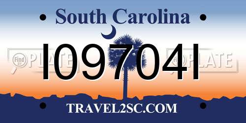 I09704I South Carolina License Plate