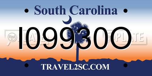 I09930O South Carolina License Plate