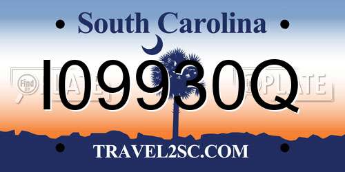 I09930Q South Carolina License Plate
