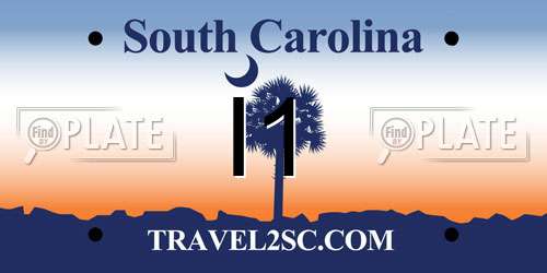 I1 South Carolina License Plate