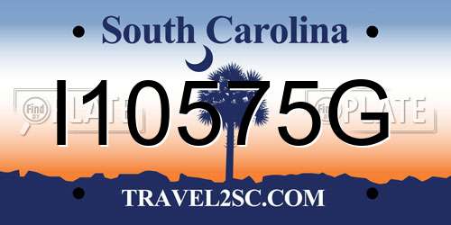 I10575G South Carolina License Plate