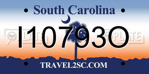 I10793O South Carolina License Plate