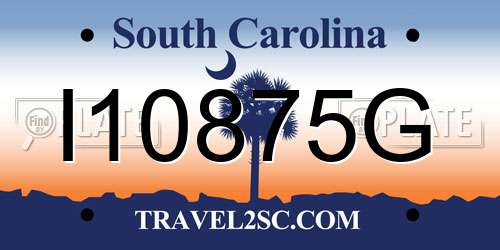 I10875G South Carolina License Plate