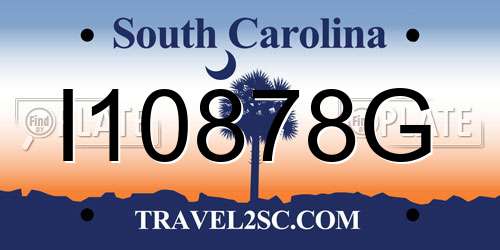 I10878G South Carolina License Plate