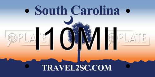 I10MII South Carolina License Plate