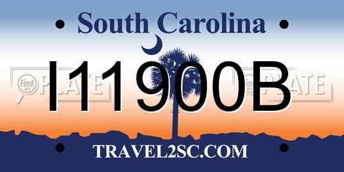 I11900B South Carolina License Plate