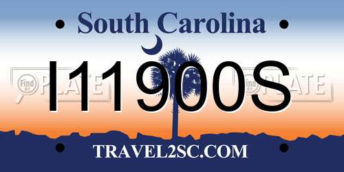 I11900S South Carolina License Plate