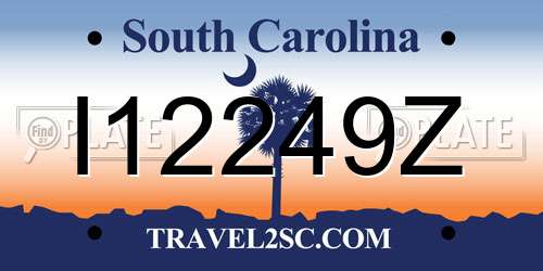 I12249Z South Carolina License Plate