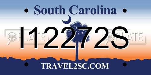 I12272S South Carolina License Plate