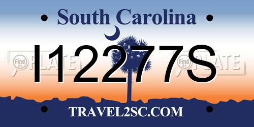 I12277S South Carolina License Plate