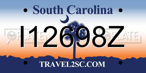 I12698Z South Carolina License Plate
