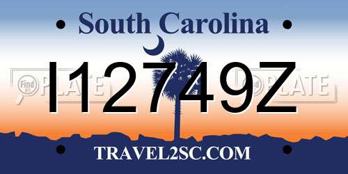 I12749Z South Carolina License Plate