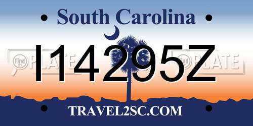 I14295Z South Carolina License Plate
