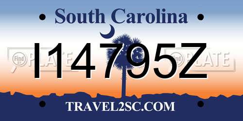 I14795Z South Carolina License Plate
