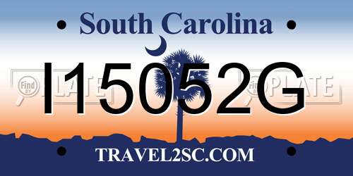 I15052G South Carolina License Plate