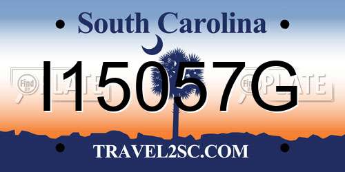 I15057G South Carolina License Plate