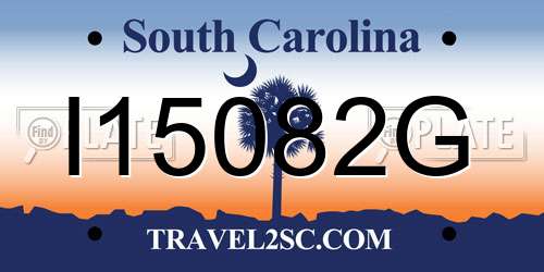 I15082G South Carolina License Plate