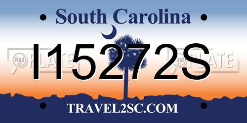 I15272S South Carolina License Plate