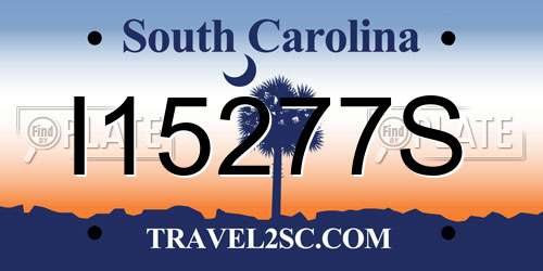 I15277S South Carolina License Plate