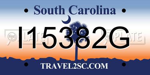 I15382G South Carolina License Plate
