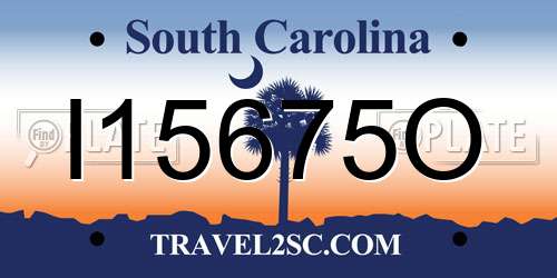 I15675O South Carolina License Plate
