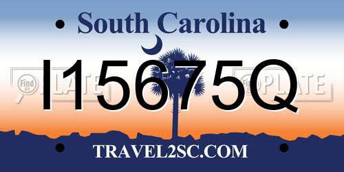 I15675Q South Carolina License Plate