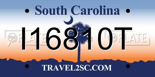 I16810T South Carolina License Plate