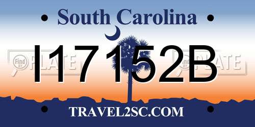 I17152B South Carolina License Plate