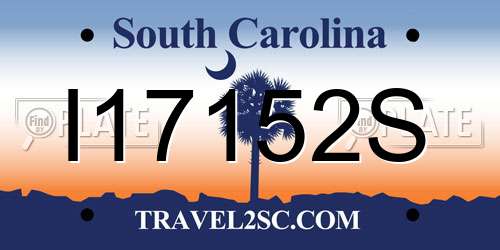 I17152S South Carolina License Plate