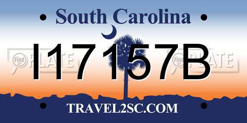 I17157B South Carolina License Plate