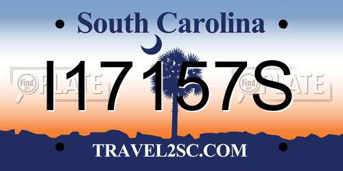 I17157S South Carolina License Plate