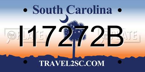 I17272B South Carolina License Plate