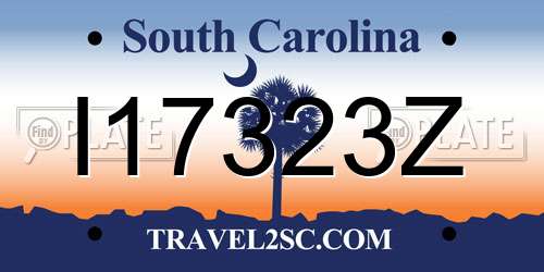 I17323Z South Carolina License Plate