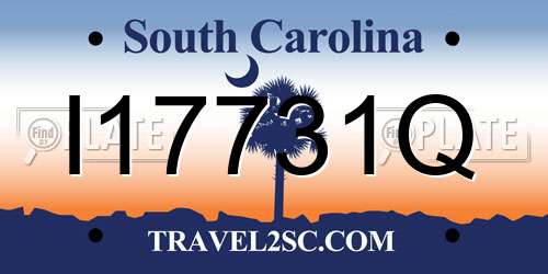 I17731Q South Carolina License Plate