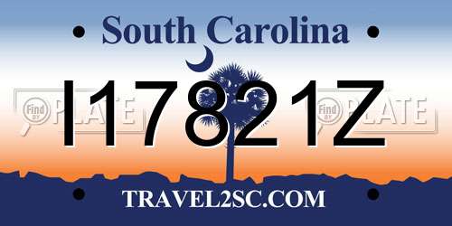I17821Z South Carolina License Plate
