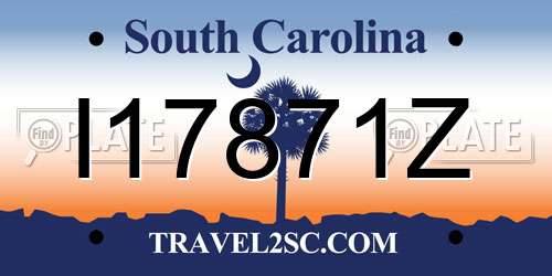 I17871Z South Carolina License Plate