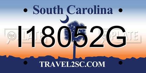 I18052G South Carolina License Plate