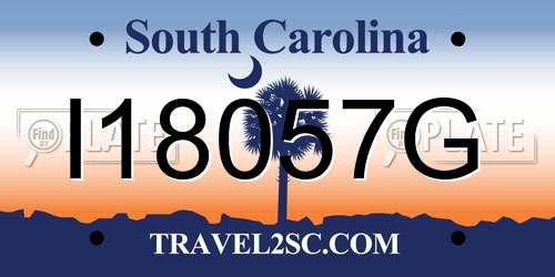 I18057G South Carolina License Plate