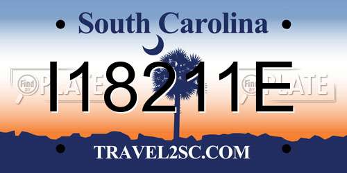 I18211E South Carolina License Plate