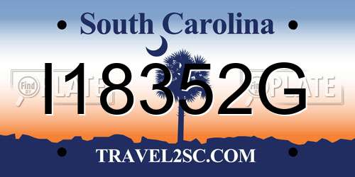 I18352G South Carolina License Plate