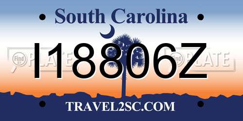 I18806Z South Carolina License Plate