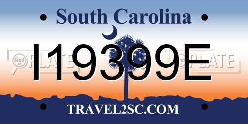 I19399E South Carolina License Plate