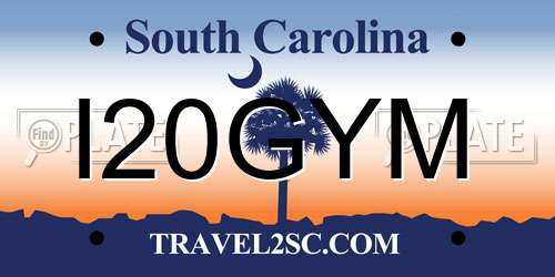 I20GYM South Carolina License Plate