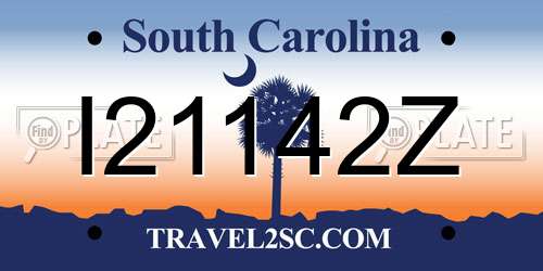 I21142Z South Carolina License Plate