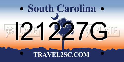 I21227G South Carolina License Plate