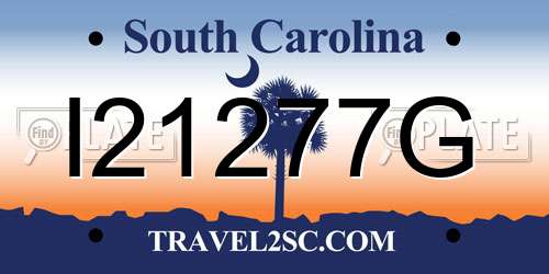 I21277G South Carolina License Plate
