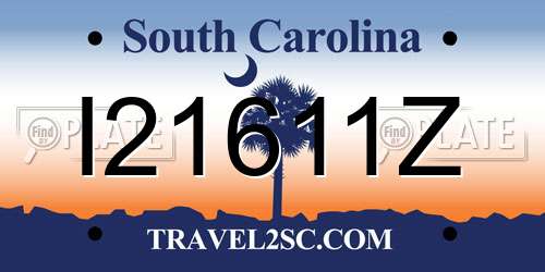 I21611Z South Carolina License Plate