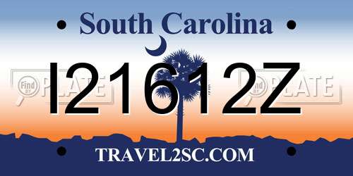 I21612Z South Carolina License Plate