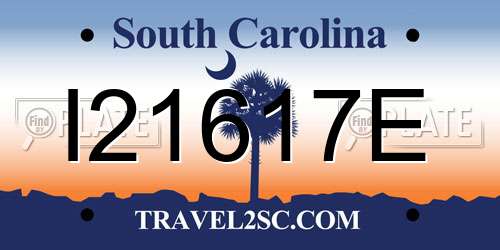 I21617E South Carolina License Plate