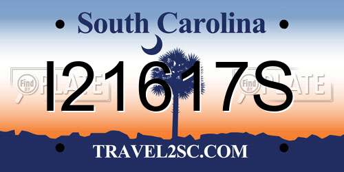 I21617S South Carolina License Plate